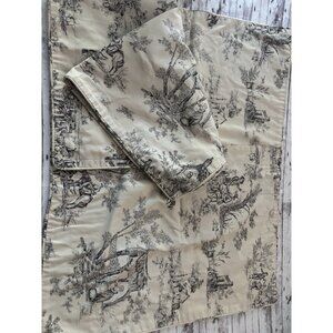 Country Curtains Toile Black & Cream Standard Pillow Sham PAIR Country French